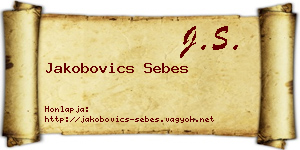 Jakobovics Sebes névjegykártya
